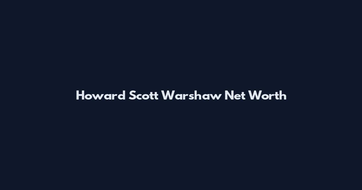 Howard Scott Warshaw Net Worth