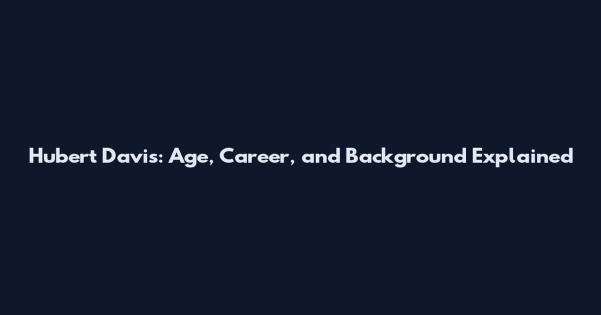 Hubert Davis: Age, Career, and Background Explained