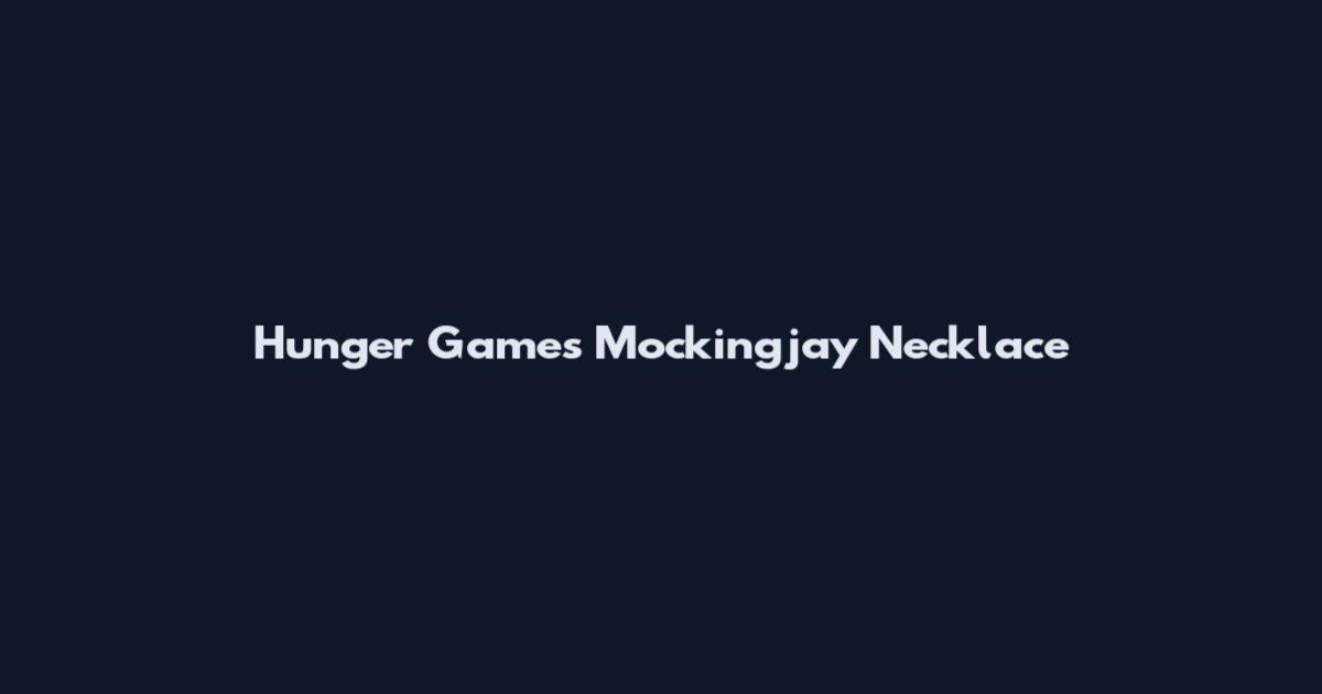 Hunger Games Mockingjay Necklace