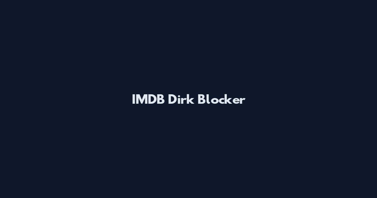 IMDB Dirk Blocker