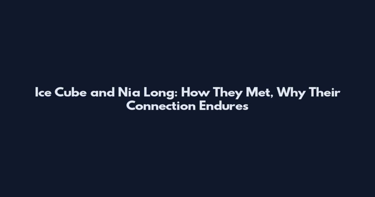 Ice Cube and Nia Long: How They Met, Why Their Connection Endures