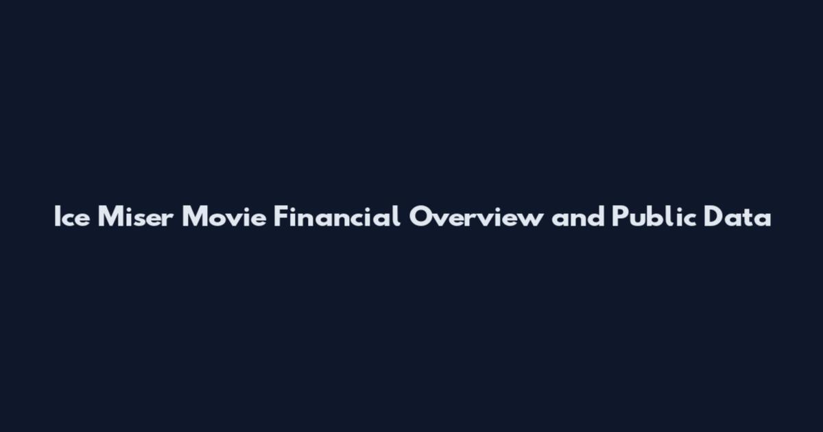Ice Miser Movie Financial Overview and Public Data