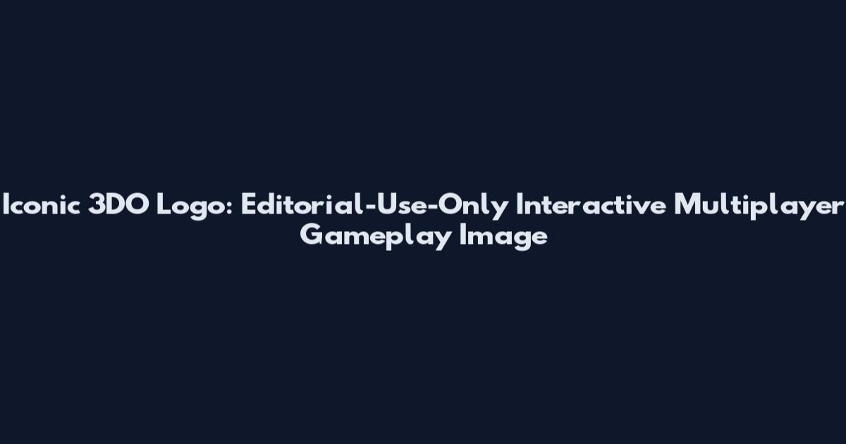 Iconic 3DO Logo: Editorial-Use-Only Interactive Multiplayer Gameplay Image