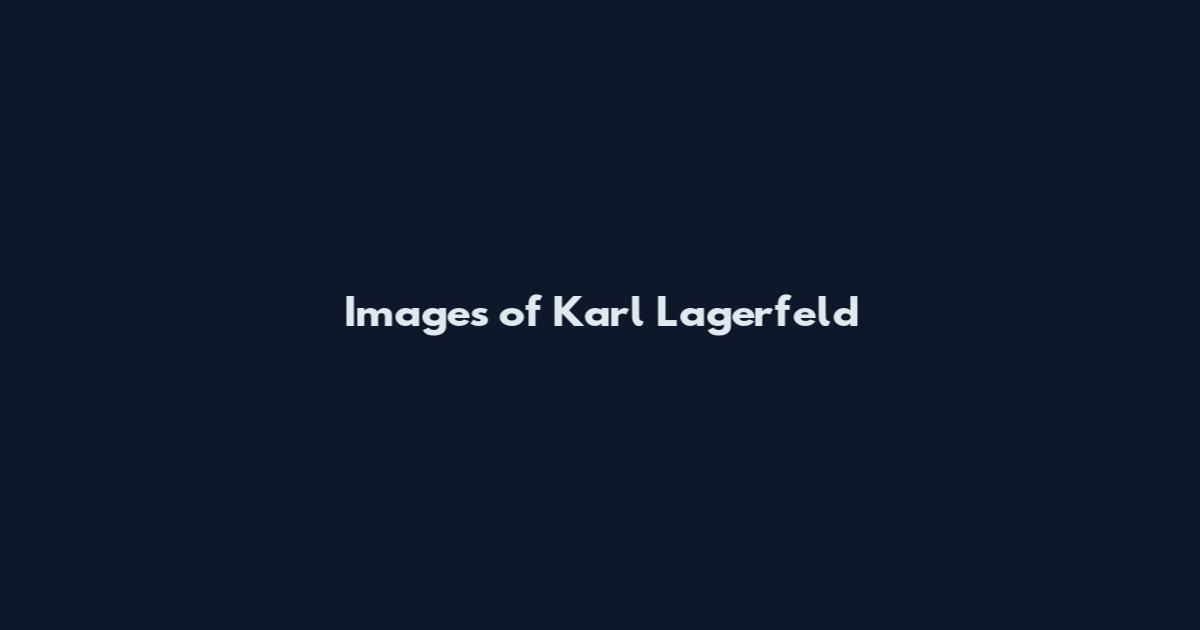 Images of Karl Lagerfeld
