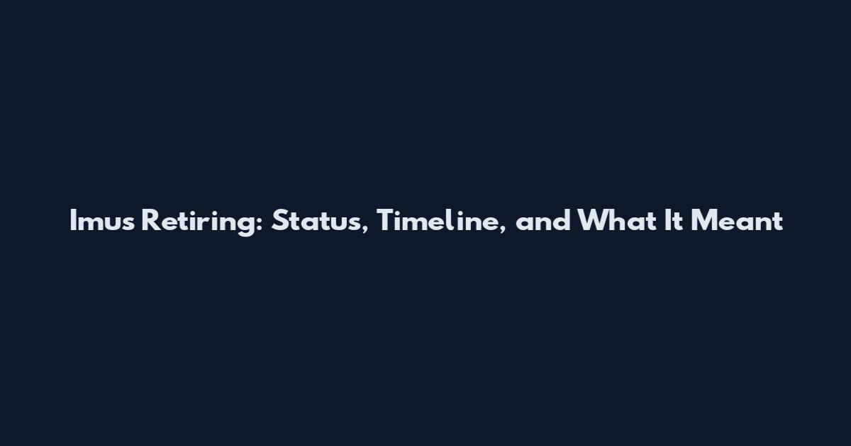 Imus Retiring: Status, Timeline, and What It Meant