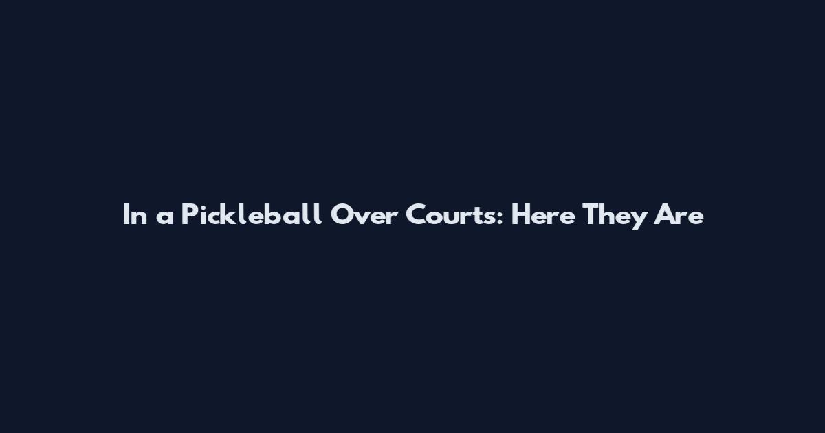 In a Pickleball Over Courts: Here They Are