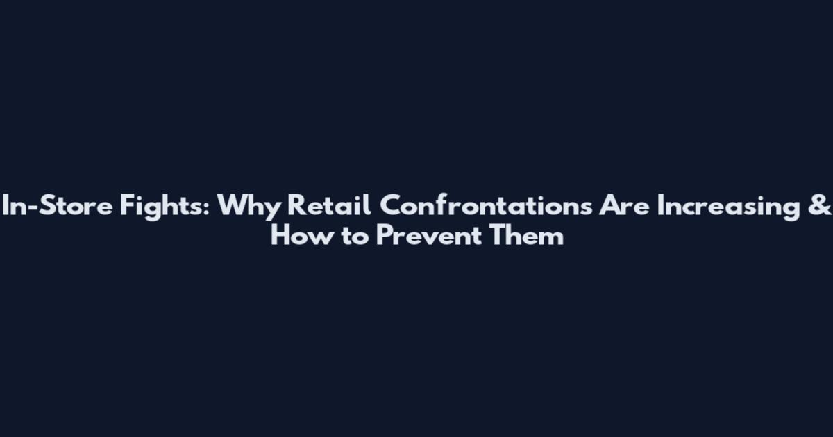 In-Store Fights: Why Retail Confrontations Are Increasing & How to Prevent Them