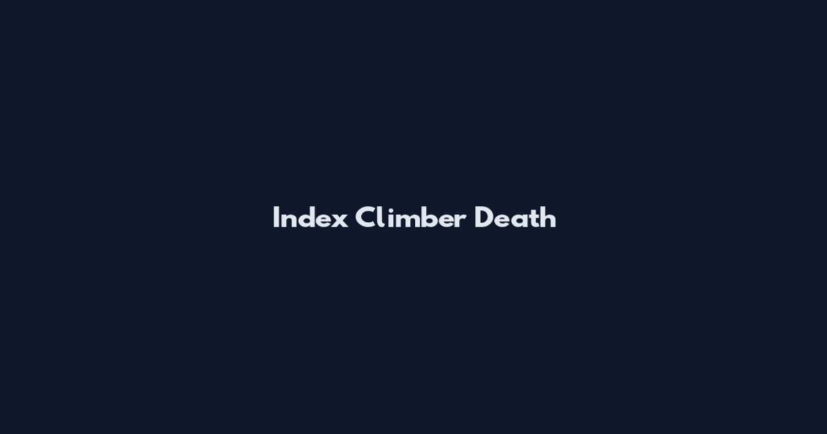 Index Climber Death