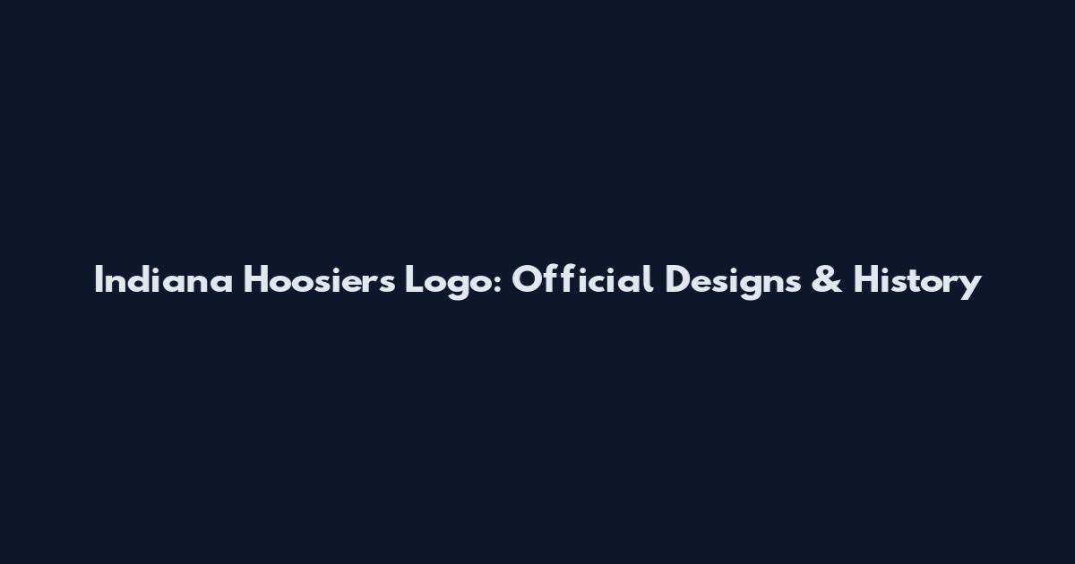 Indiana Hoosiers Logo: Official Designs & History
