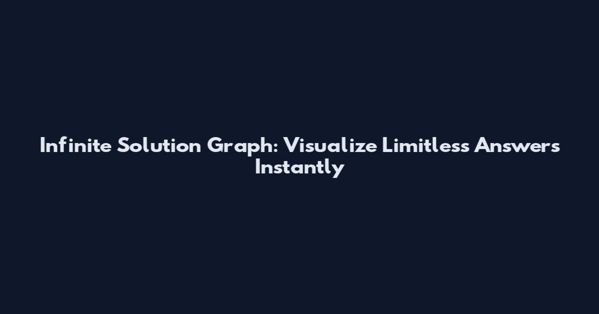 Infinite Solution Graph: Visualize Limitless Answers Instantly