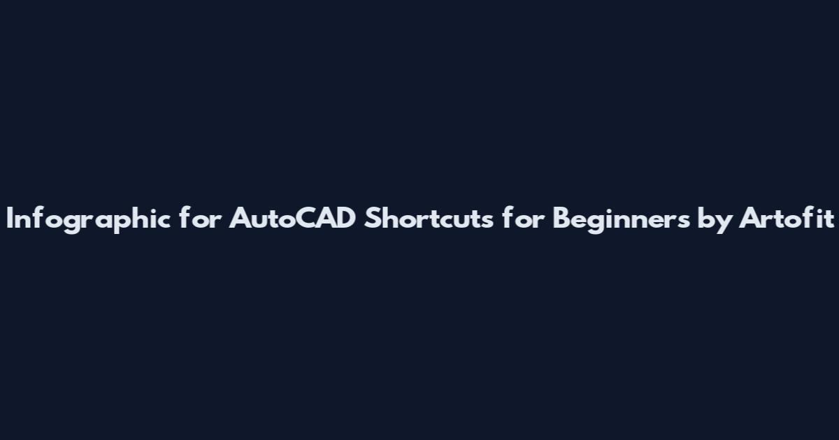Infographic for AutoCAD Shortcuts for Beginners by Artofit