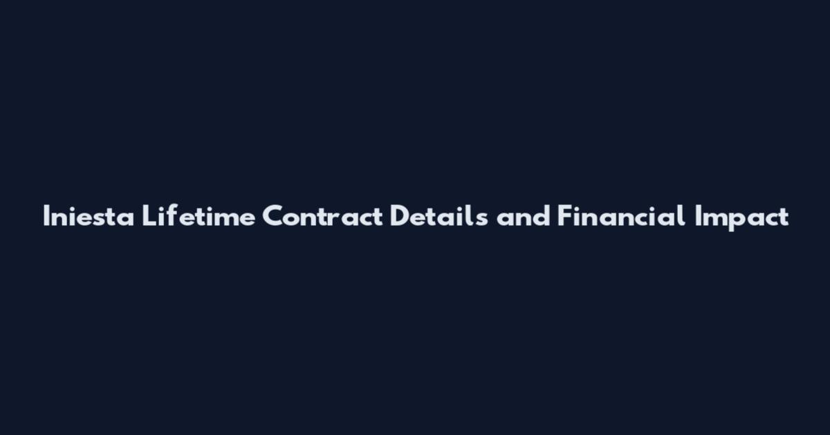 Iniesta Lifetime Contract Details and Financial Impact