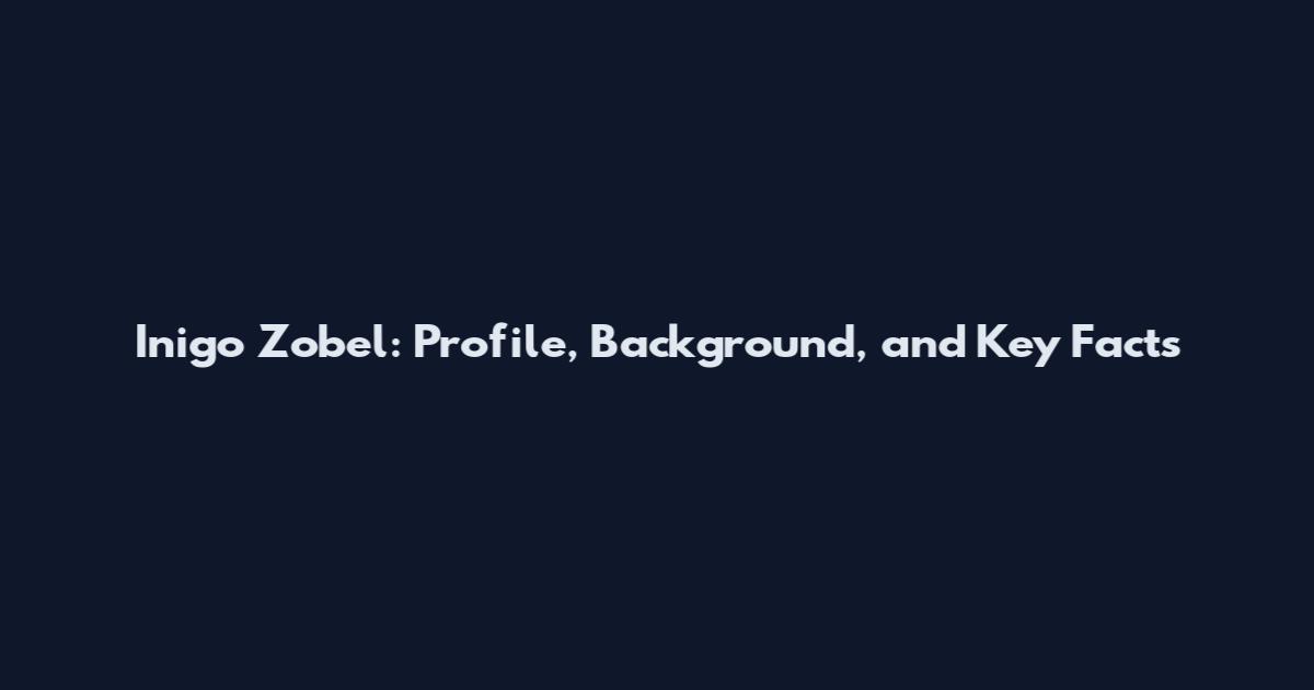 Inigo Zobel: Profile, Background, and Key Facts