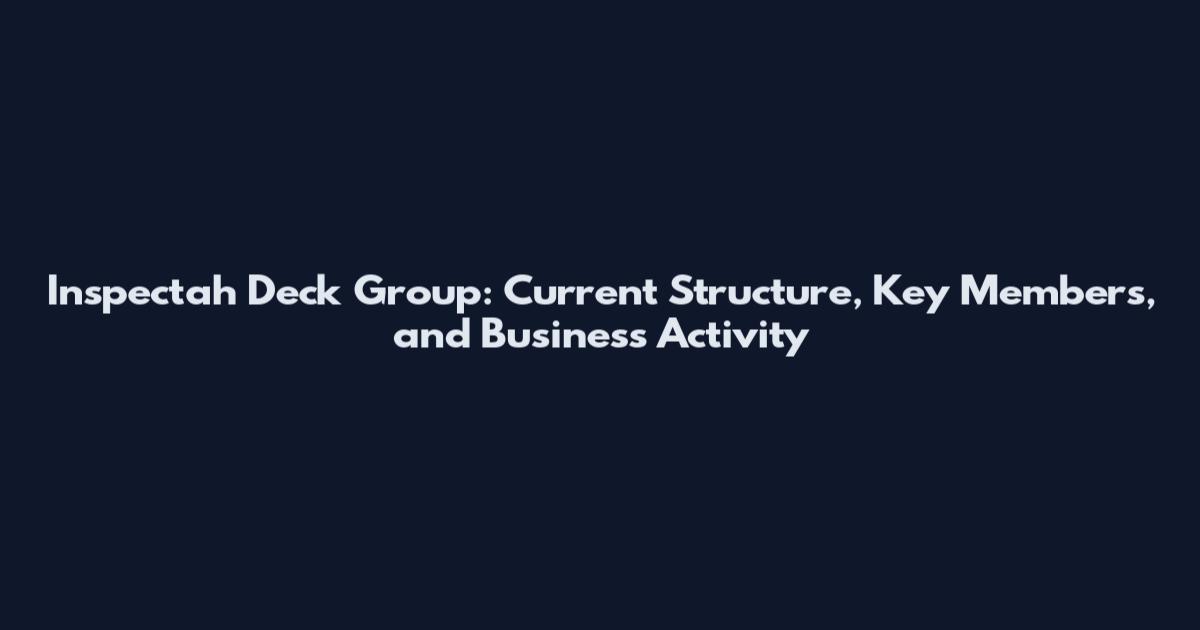 Inspectah Deck Group: Current Structure, Key Members, and Business Activity