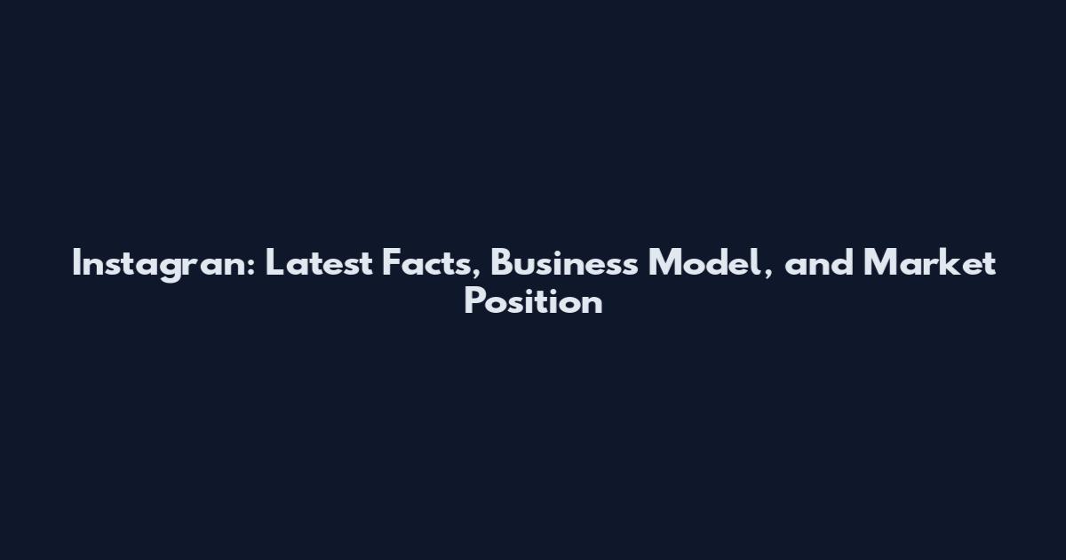 Instagran: Latest Facts, Business Model, and Market Position