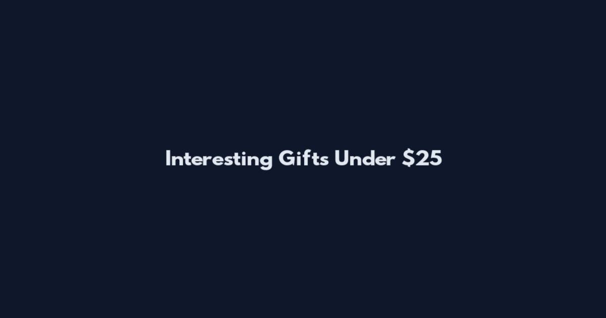 Interesting Gifts Under $25