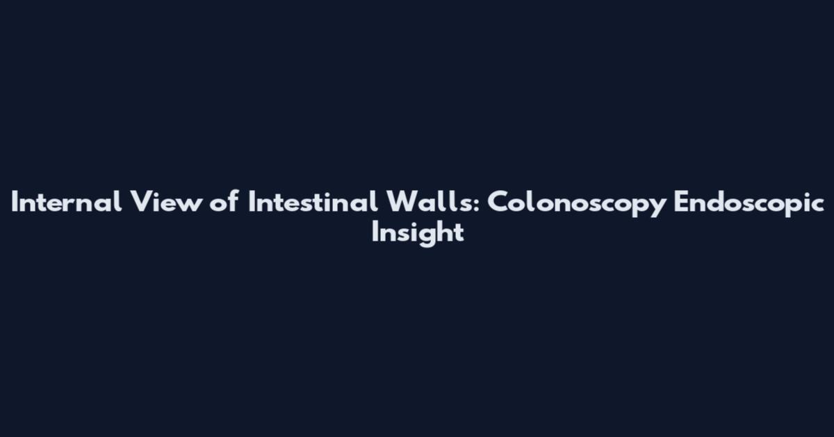 Internal View of Intestinal Walls: Colonoscopy Endoscopic Insight