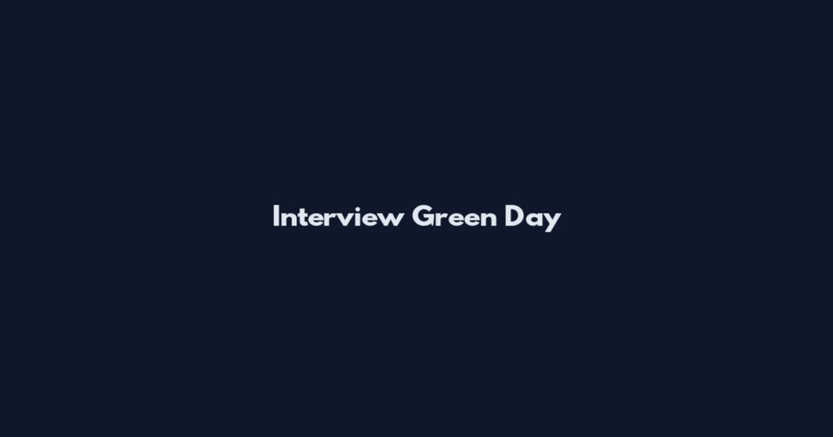Interview Green Day