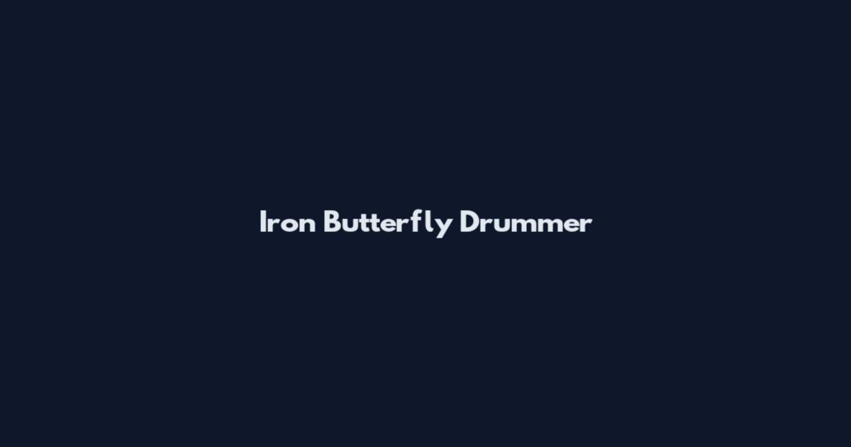 Iron Butterfly Drummer