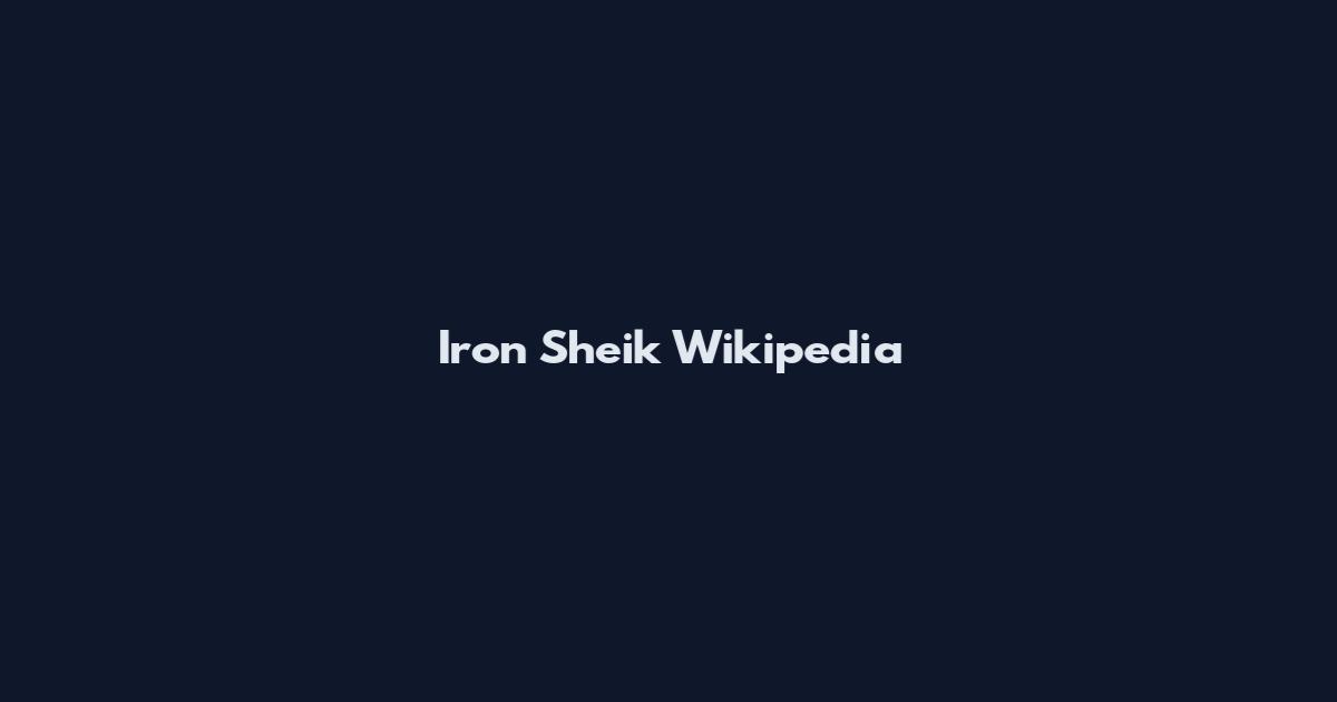 Iron Sheik Wikipedia