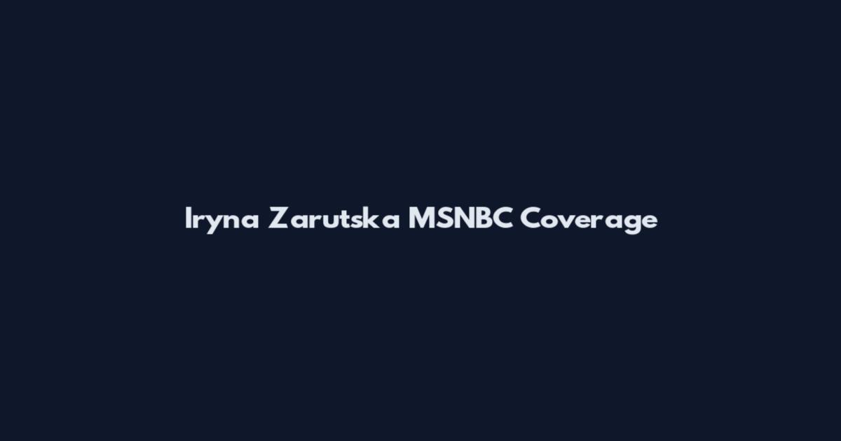 Iryna Zarutska MSNBC Coverage