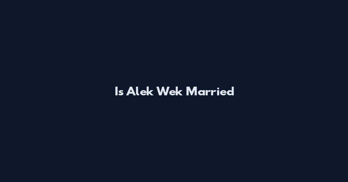 Is Alek Wek Married