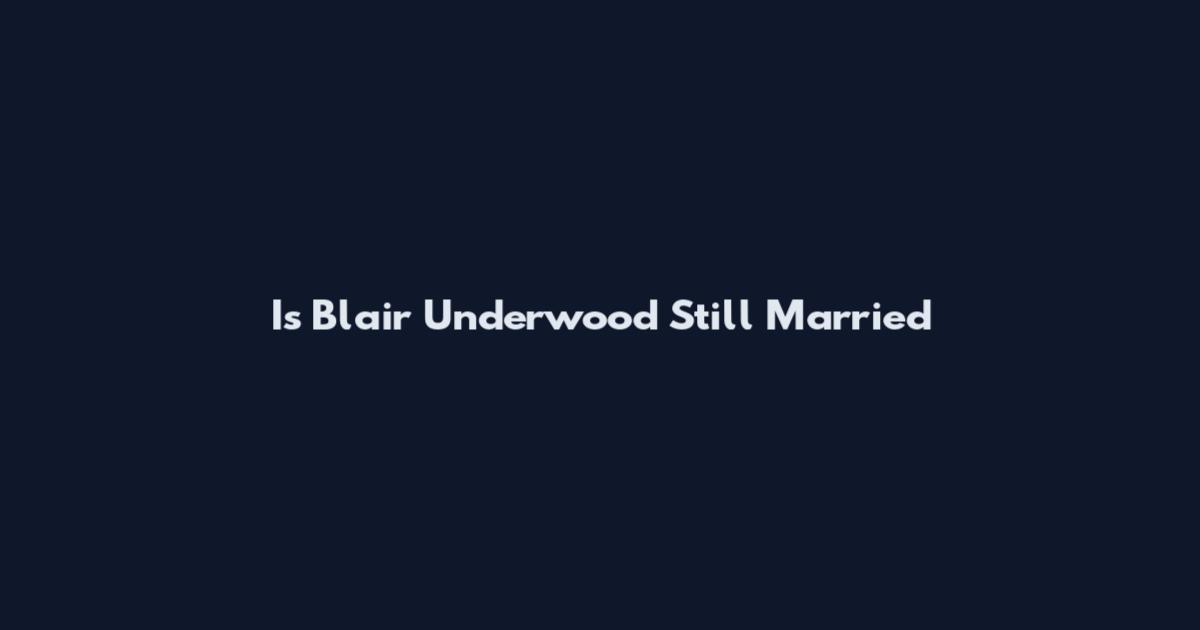 Is Blair Underwood Still Married