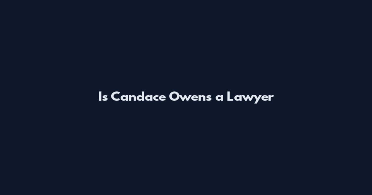 Is Candace Owens a Lawyer