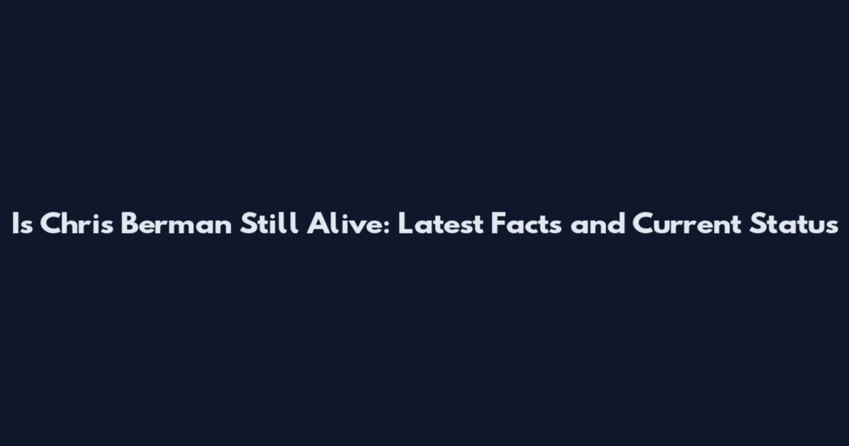 Is Chris Berman Still Alive: Latest Facts and Current Status