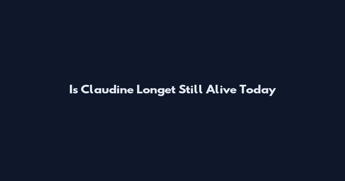 Is Claudine Longet Still Alive Today