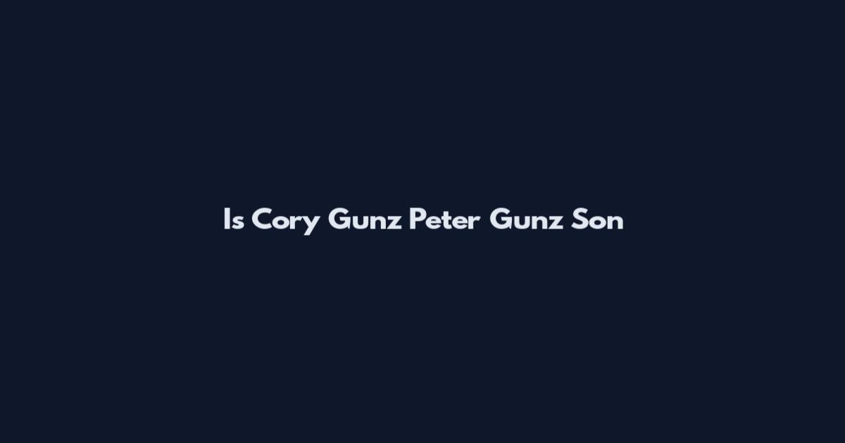 Is Cory Gunz Peter Gunz Son