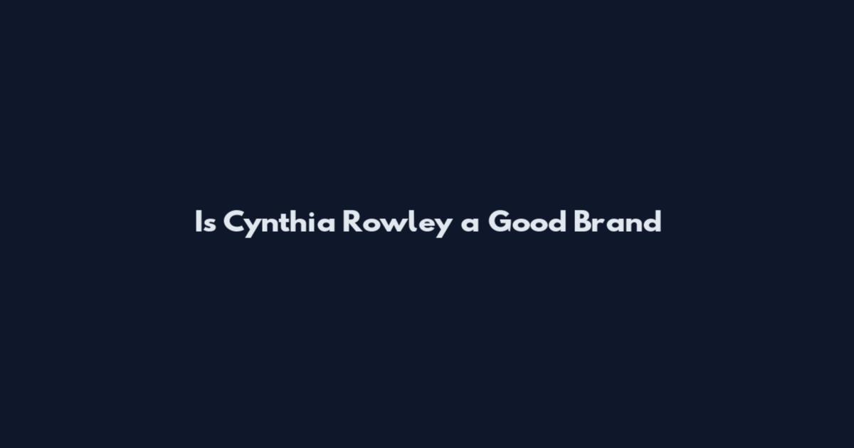 Is Cynthia Rowley a Good Brand