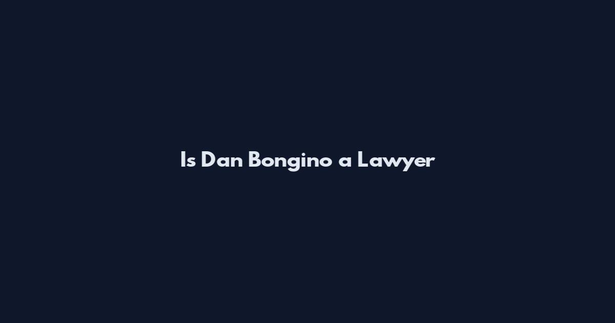 Is Dan Bongino a Lawyer