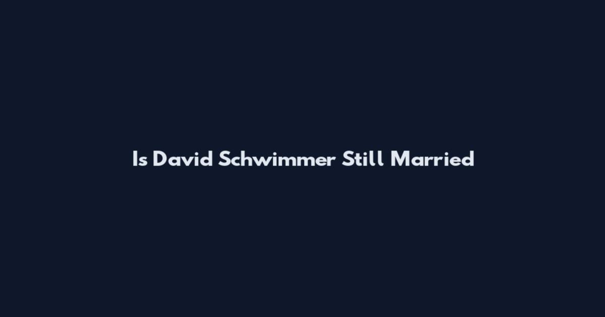 Is David Schwimmer Still Married
