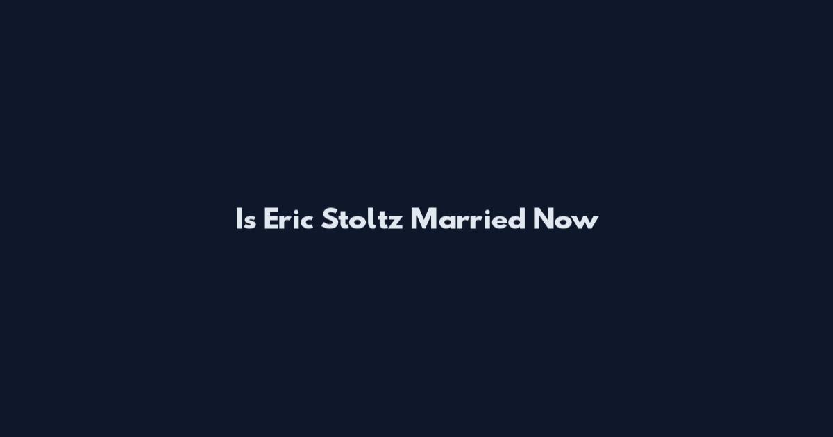 Is Eric Stoltz Married Now