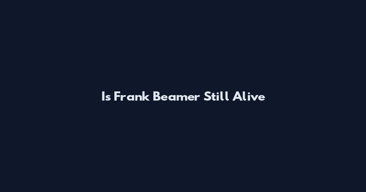 Is Frank Beamer Still Alive