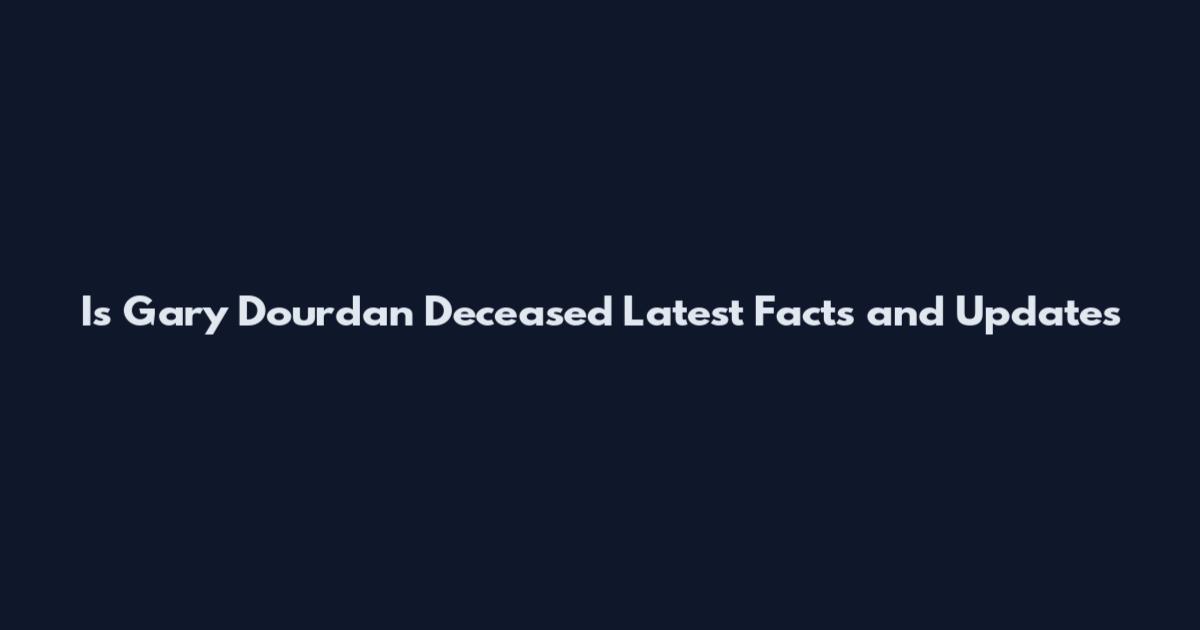 Is Gary Dourdan Deceased Latest Facts and Updates