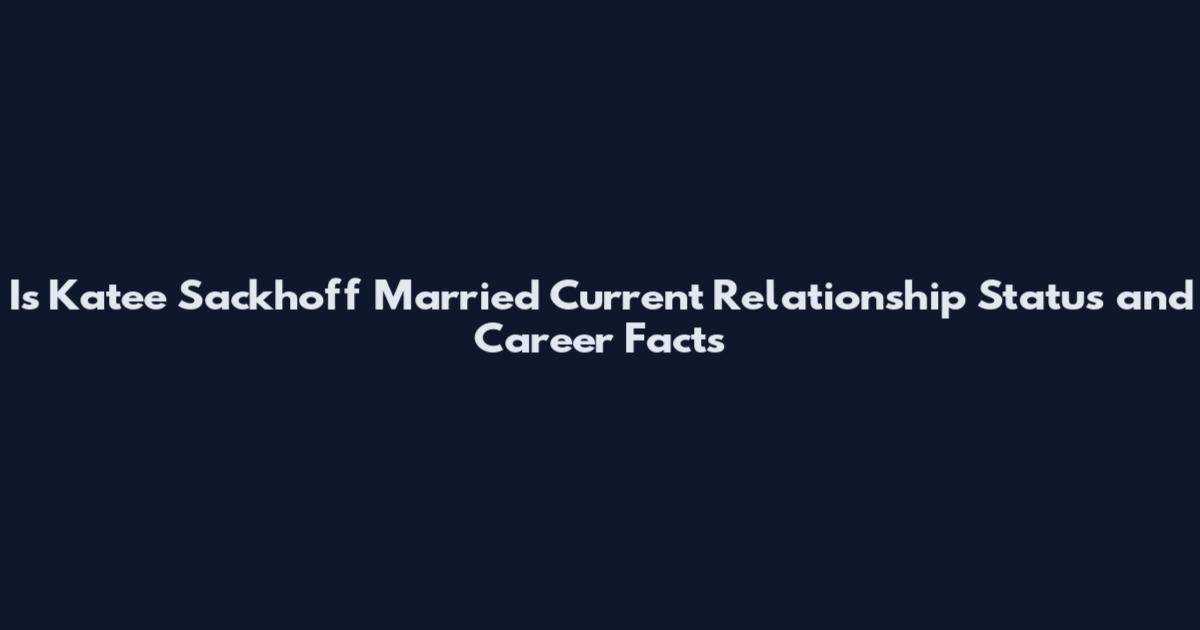 Is Katee Sackhoff Married Current Relationship Status and Career Facts