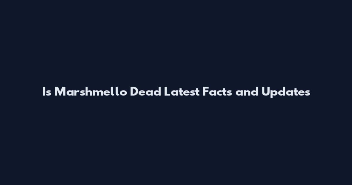 Is Marshmello Dead Latest Facts and Updates