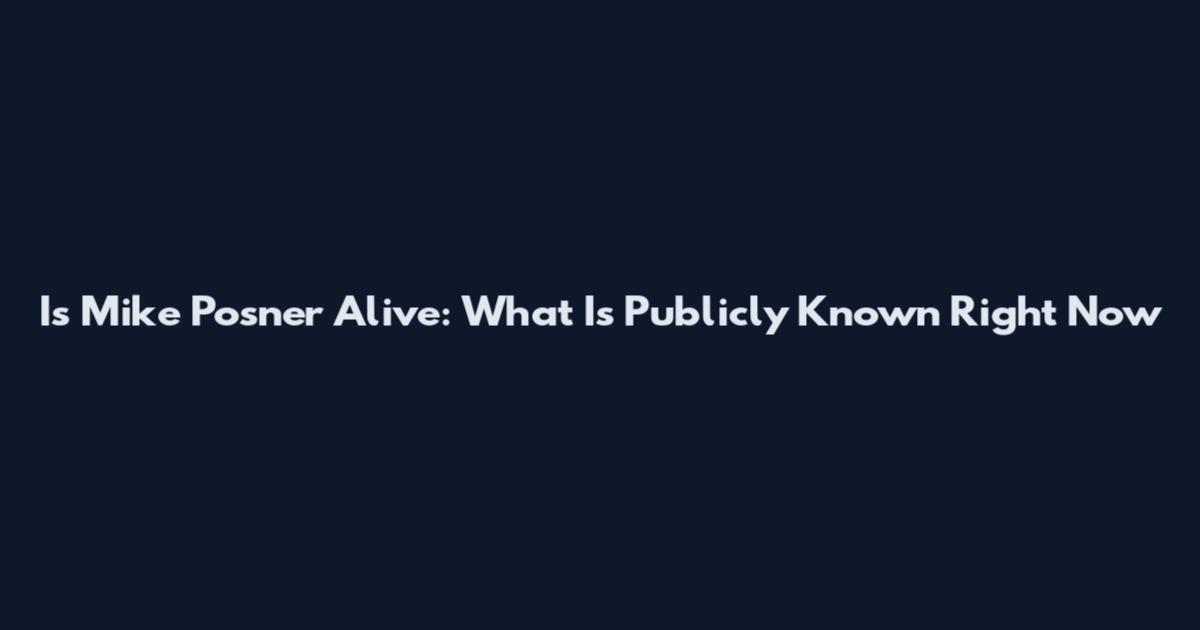 Is Mike Posner Alive: What Is Publicly Known Right Now