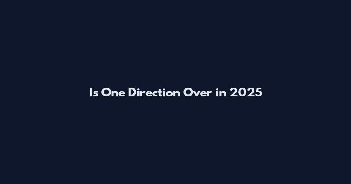 Is One Direction Over in 2025