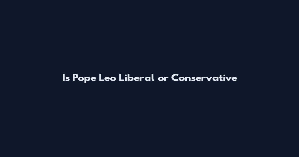 Is Pope Leo Liberal or Conservative