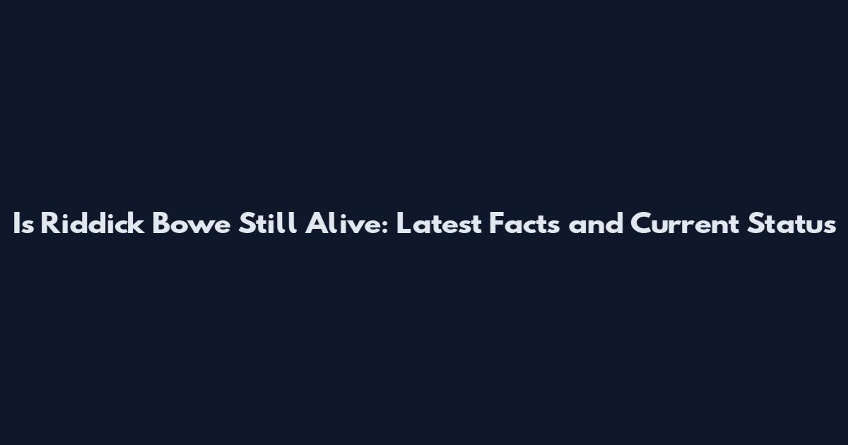 Is Riddick Bowe Still Alive: Latest Facts and Current Status