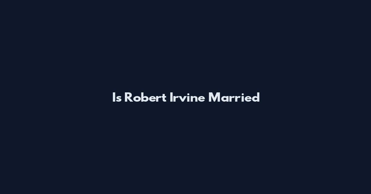 Is Robert Irvine Married