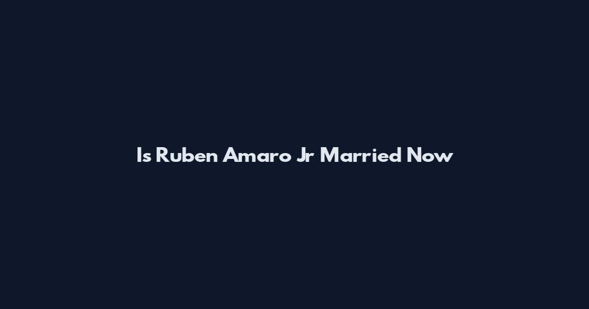 Is Ruben Amaro Jr Married Now