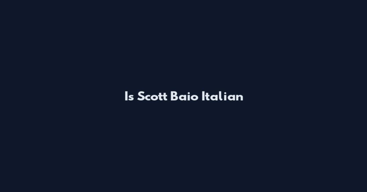 Is Scott Baio Italian