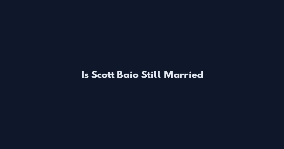 Is Scott Baio Still Married