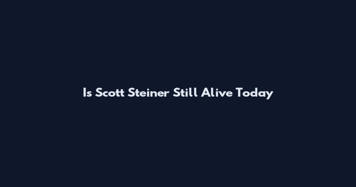 Is Scott Steiner Still Alive Today