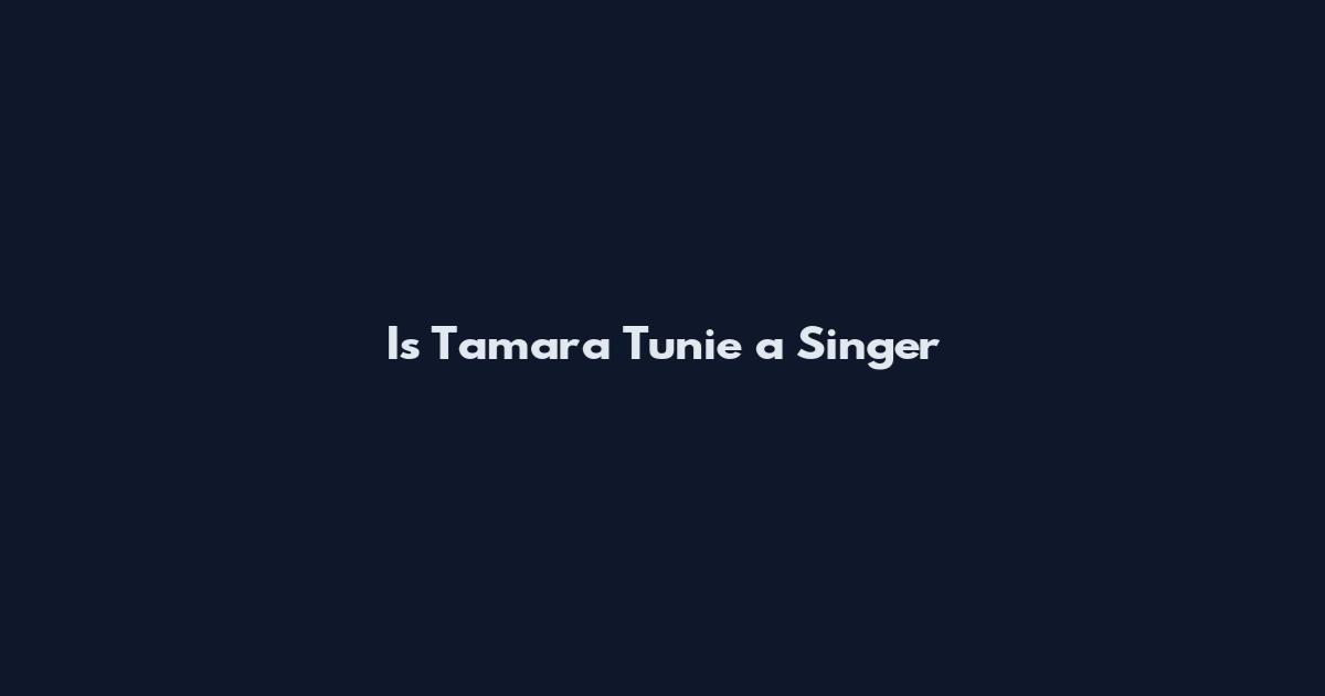 Is Tamara Tunie a Singer