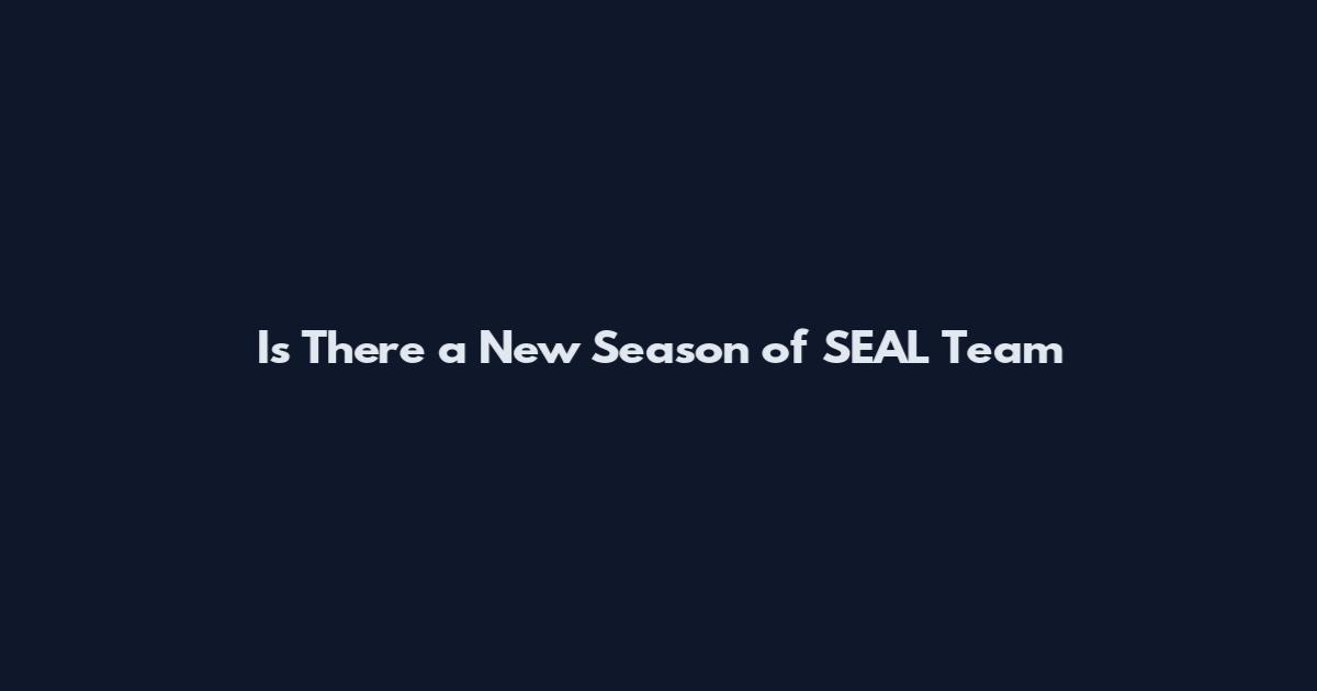 Is There a New Season of SEAL Team